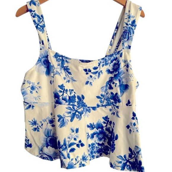 NWT Anthropologie/Maeve Loral Ruffle Tier Tank - Picture 5 of 8